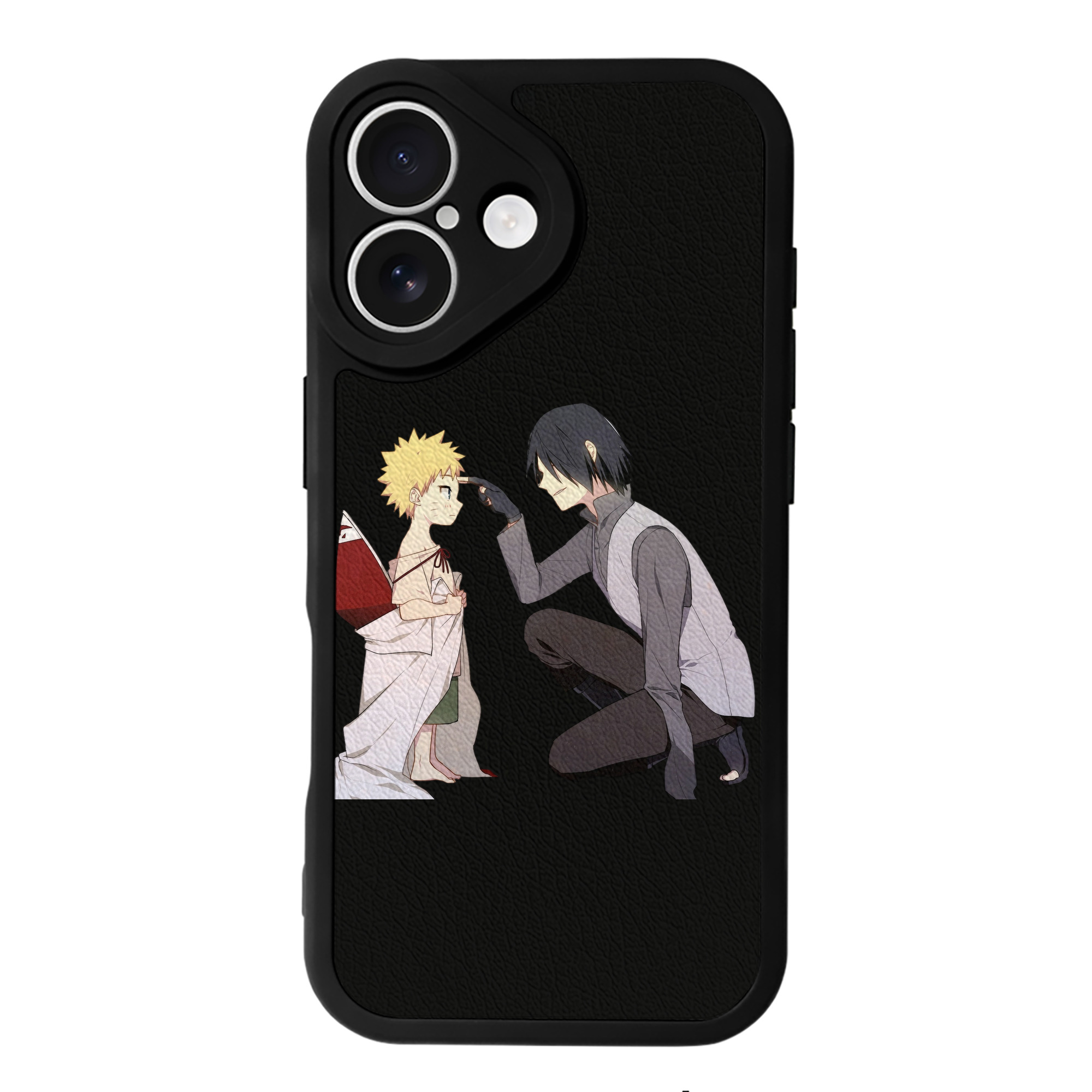 （画像用） NARUTO -ナルト- うちは サスケ Uchiha Sasuke 【iPhone 16シリーズ対応】シリコンスマホケース（レザー調） 材質：シリコン
